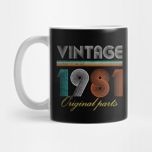 Vintage 1981 Retro 40 Year Old 40th Birthday Gift Men Women Mug